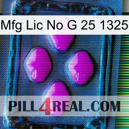 Mfg Lic No G 25 1325 04